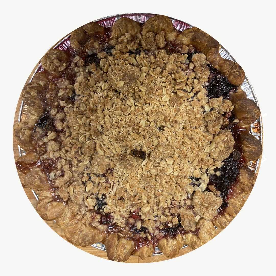 Bluebarb Crisp Pie